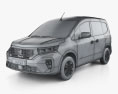 Nissan Townstar  Van 2021 Modello 3D wire render