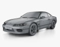 Nissan Silvia Spec-R 2002 3D 모델  wire render