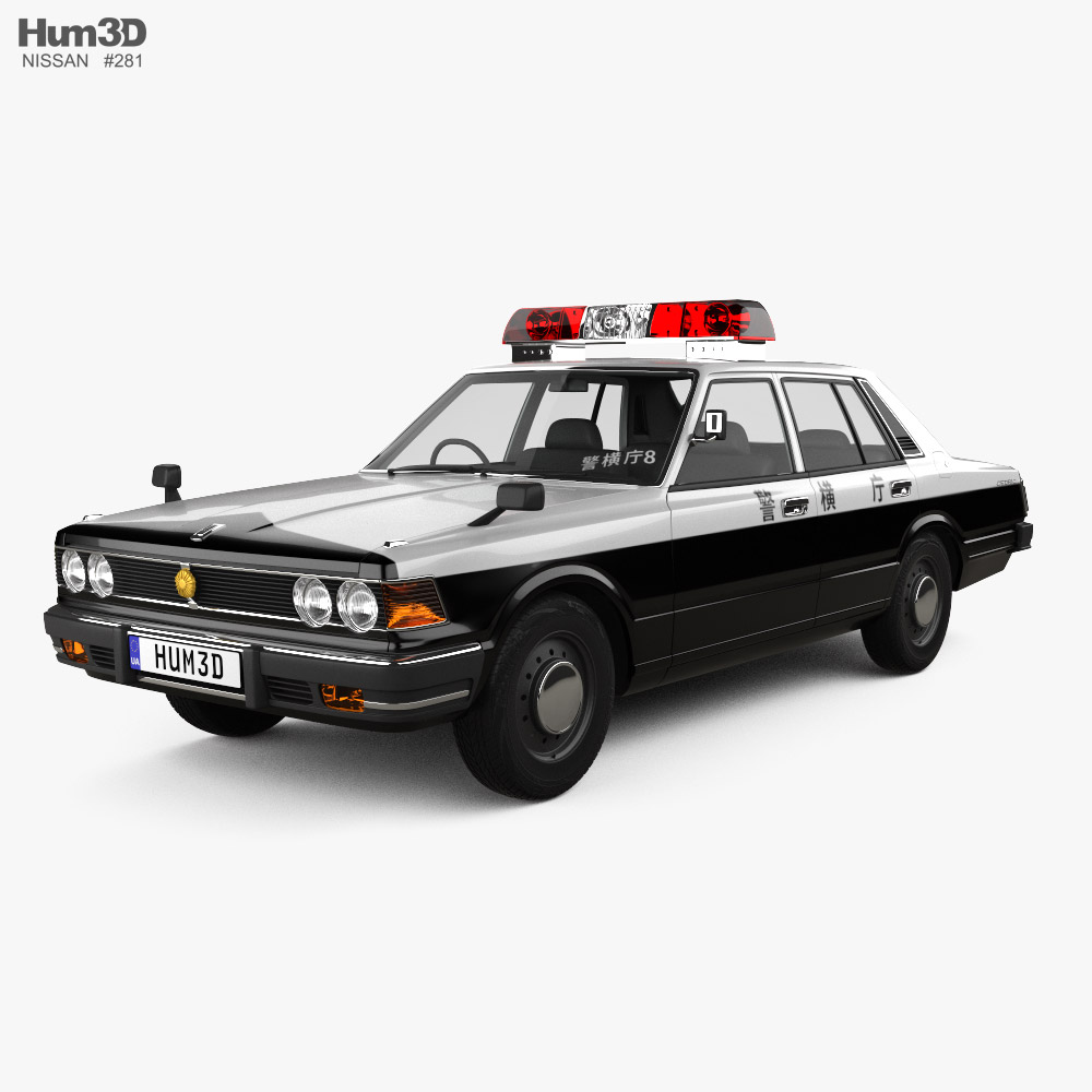 Nissan Cedric Policía Sedán 1979 Modelo 3D
