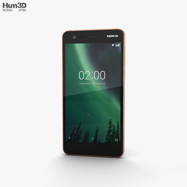 Nokia 2 Copper Black Modelo 3d