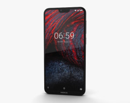 Nokia 6.1 Plus 黒 3Dモデル