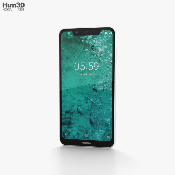 Nokia 5.1 Plus Glacier White 3D model