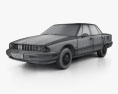 Oldsmobile 98 1996 3D-Modell wire render