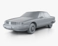 Oldsmobile 98 1996 3d model clay render