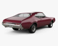 Oldsmobile Cutlass 442 (3817) Holiday coupe 1966 3d model back view