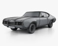 Oldsmobile Cutlass 442 (3817) Holiday coupé 1966 Modello 3D wire render
