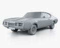 Oldsmobile Cutlass 442 (3817) Holiday coupe 1966 3D模型 clay render