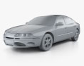 Oldsmobile Aurora with HQ interior 2003 3d model clay render