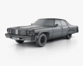 Oldsmobile 98 Regency 1976 3D-Modell wire render