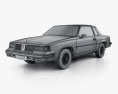 Oldsmobile Cutlass Supreme Brougham coupé 1992 3D-Modell wire render