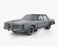 Oldsmobile Delta 88 Royale 轿车 1985 3D模型 wire render