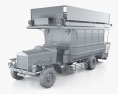 Omnibuswaden 37 typ Robert Kaufmann 1913 3Dモデル clay render