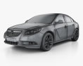 Opel Insignia sedan 2012 3d model wire render