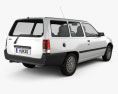 Opel Kadett E Caravan 3-door 1991 3d model back view