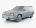 Opel Kadett E Caravan 3ドア 1991 3Dモデル clay render