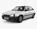 Opel Kadett E 해치백 3도어 1991 3D 모델 