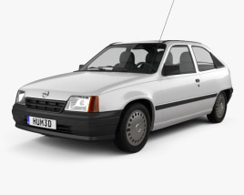 Opel Kadett E hatchback 3-door 1991 3D model