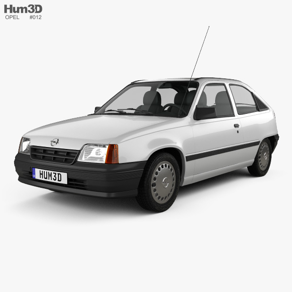 Opel Kadett E Fließheck 3-Türer 1991 3D-Modell