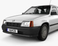 Opel Kadett E hatchback 3-door 1991 3d model