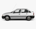 Opel Kadett E hatchback 5-door 1991 3d model side view