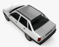 Opel Kadett E sedan 1984-1991 3D-Modell Draufsicht