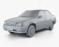 Opel Kadett E sedan 1984-1991 3d model clay render