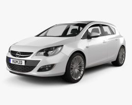 Opel Astra J 해치백 5도어 2014 3D 모델 