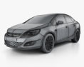 Opel Astra J sedan 2014 3d model wire render