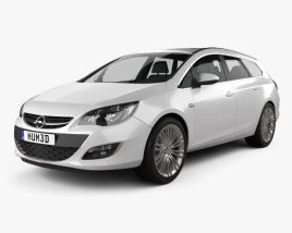 3D model of Opel Astra J sports tourer 2014