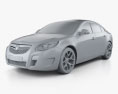 Opel Insignia OPC sedan 2012 3d model clay render