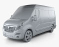 Opel Movano Passenger Van 2014 3d model clay render