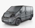 Opel Vivaro Passenger Van 2013 3d model wire render