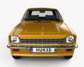 Opel Kadett City 1975 Modello 3D vista frontale