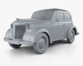 Opel Olympia (OL38) 1938 3D 모델  clay render