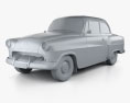 Opel Olympia Rekord 1956 3d model clay render