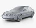 Opel Omega (B) 轿车 1999 3D模型 clay render