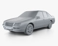 Opel Senator (B) 1993 3d model clay render