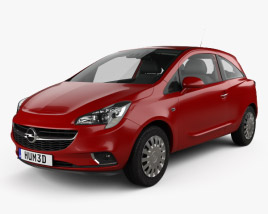 Opel Corsa (E) 3门 带内饰 2014 3D模型