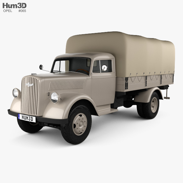 Opel Blitz Flatbed Truck 1940 Modello 3D