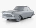 Opel Kapitan 1956 3d model clay render