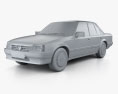 Opel Rekord 1982 3D-Modell clay render