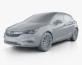 Opel Astra K 2019 3d model clay render