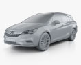 Opel Astra K Sports Tourer 2019 3d model clay render