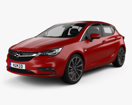 Opel Astra K 인테리어 가 있는 2019 3D 모델 