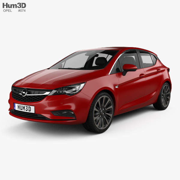 Opel Astra K with HQ interior 2019 3D model