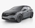 Opel Astra K with HQ interior 2019 3d model wire render