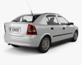 Opel Astra G liftback 2004 3D 모델  back view