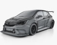 Opel Astra TCR 2017 Modello 3D wire render