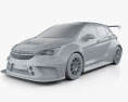 Opel Astra TCR 2017 3D-Modell clay render