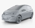 Opel Ampera-e 2020 3d model clay render